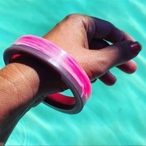 RESIN BRACELET pink purple bangle jewelry one size